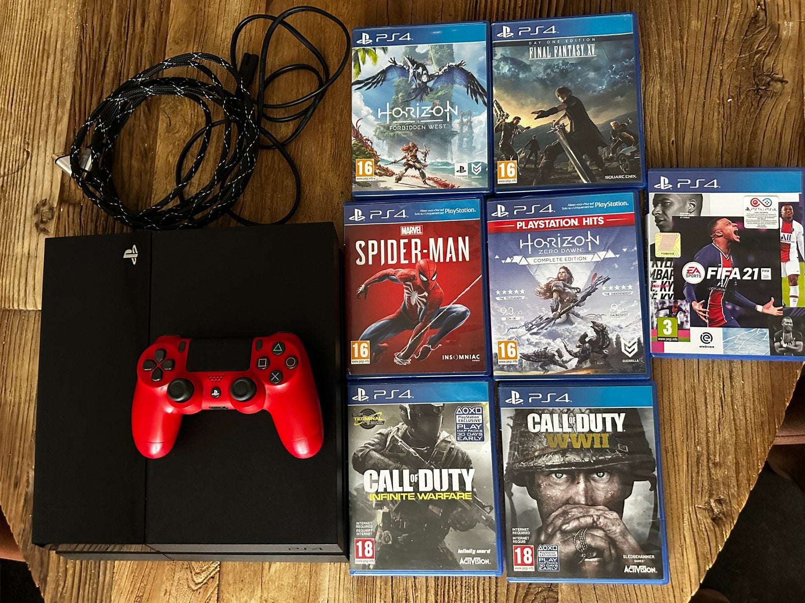 PS4 500 GB met controller en games, Ophalen of Verzenden, Met 1 controller, Original, 500 GB
