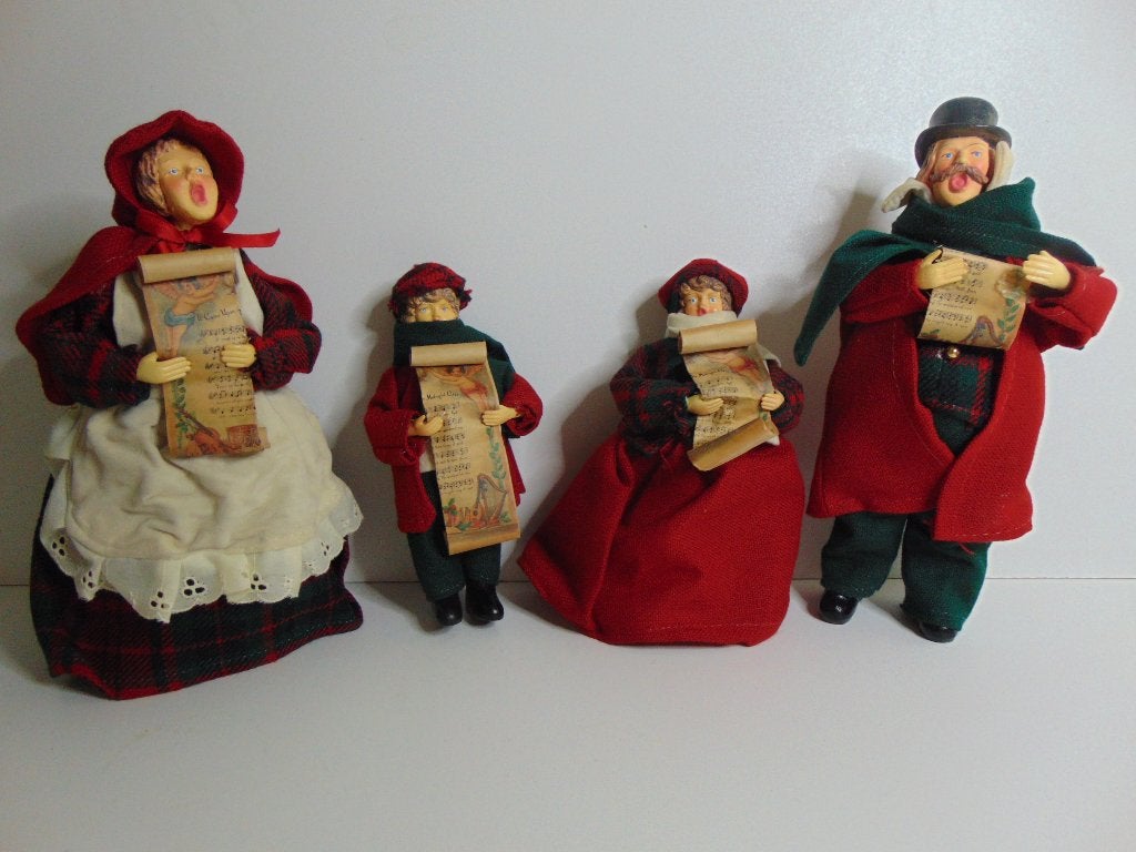 Kerst Zingende victoriaanse groepje van 4 Dickens, Diversen, Ophalen of Verzenden, Gebruikt