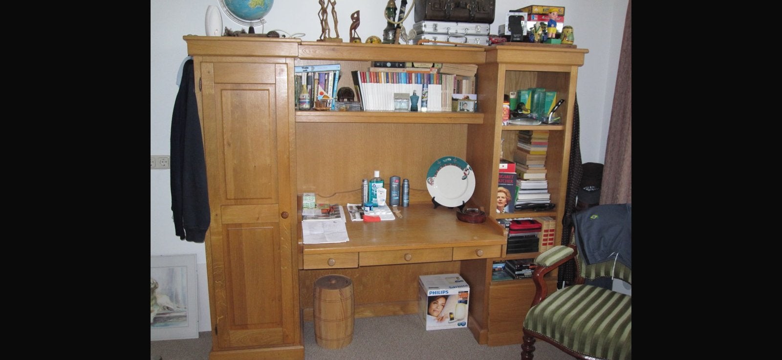 Eiken kast/commode/bureau, Ophalen, Gebruikt, Kast