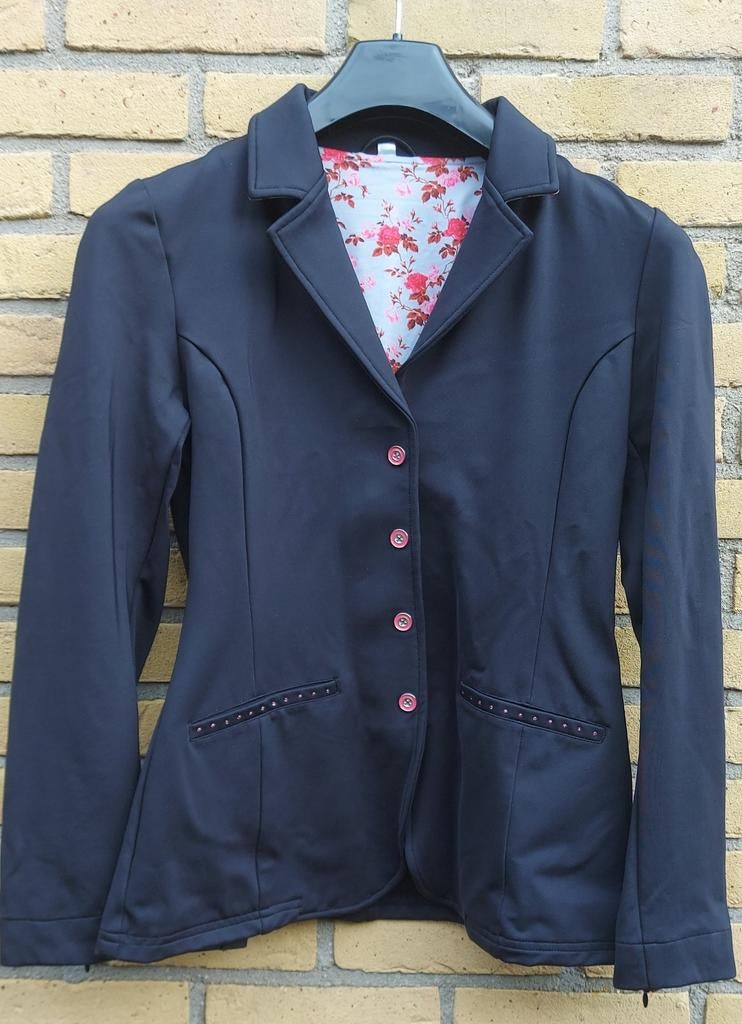 Zwart wedstrijdjasje mt S., Dieren en Toebehoren, Paardrijkleding, Verzenden, Zo goed als nieuw, Dressuur, Bovenkleding