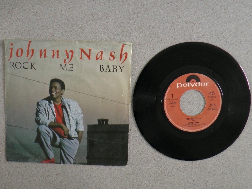 Johnny Nash - Rock me baby VINYL SINGLE, Gebruikt, 7 inch, Pop, Fotohoes