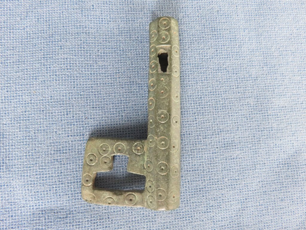 Merovingische rijk sleutel - 6e - 7e eeuw A.D. - bodemvondst, Antiek en Kunst, Ophalen of Verzenden, Brons