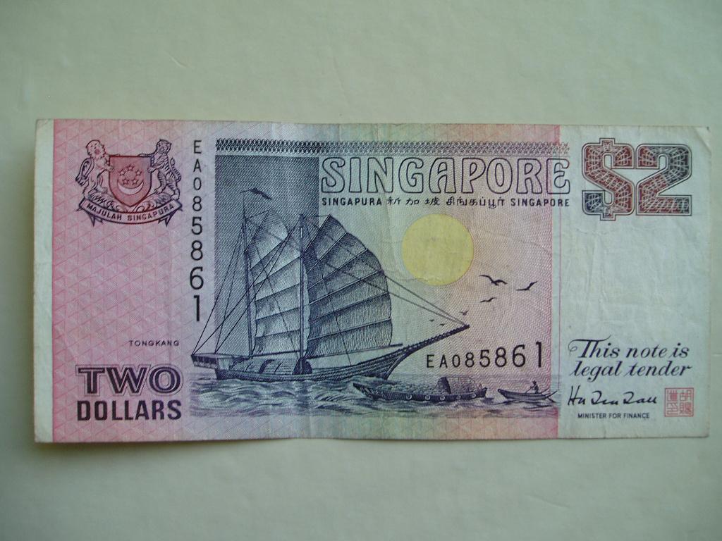 49. Singapore, 2 dollars 1998 Tongkang type Junk., Verzenden, Zuidoost-Azië, Los biljet