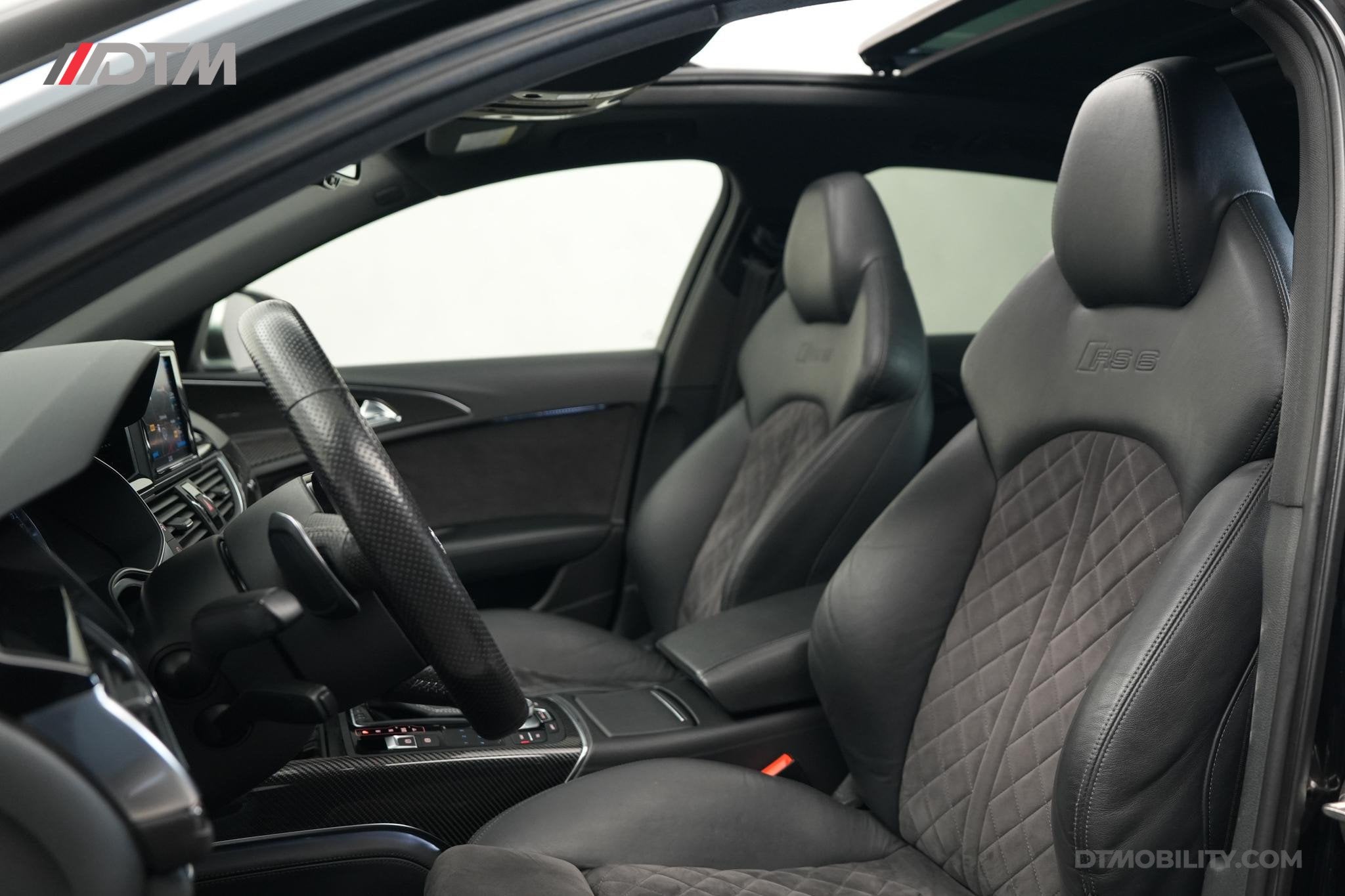 Audi RS6 4.0TFSI Quattro Pro Line Plus | Panoramadak | Lucht, Auto's, Audi, Automaat, 4 stoelen, Kunstmatig leder, Gebruikt