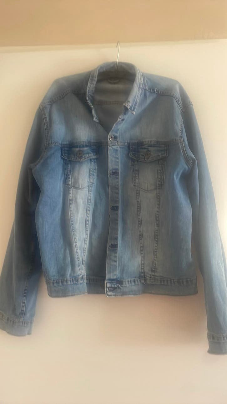 Spijkerjas, Kleding | Dames, Ophalen of Verzenden, Gedragen, Maat 42/44 (L), Blauw