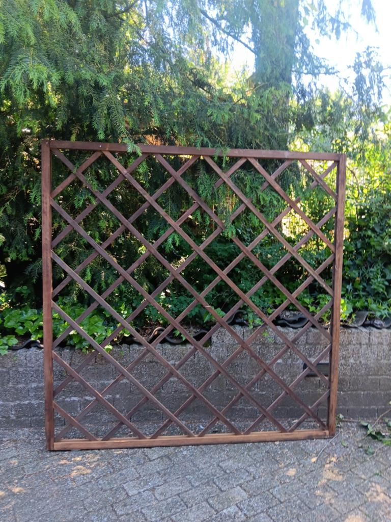 Houten klimrek/trellis voor tuin of planten 3 stuks hardhout, Tuin en Terras, Minder dan 3 meter, Ophalen of Verzenden, Hout, 1 tot 2 meter