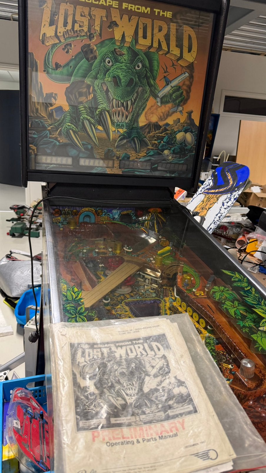 Bally - Escape from the lost world Flipperkast, Verzamelen, Ophalen, Gebruikt, Elektronisch, Bally