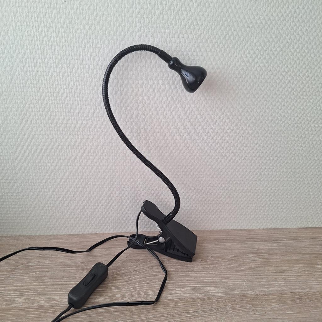 Vintage Ikea Jansjo zwarte lamp bureaulamp flexibele hals, Ophalen of Verzenden, Zo goed als nieuw, Metaal, Minder dan 50 cm