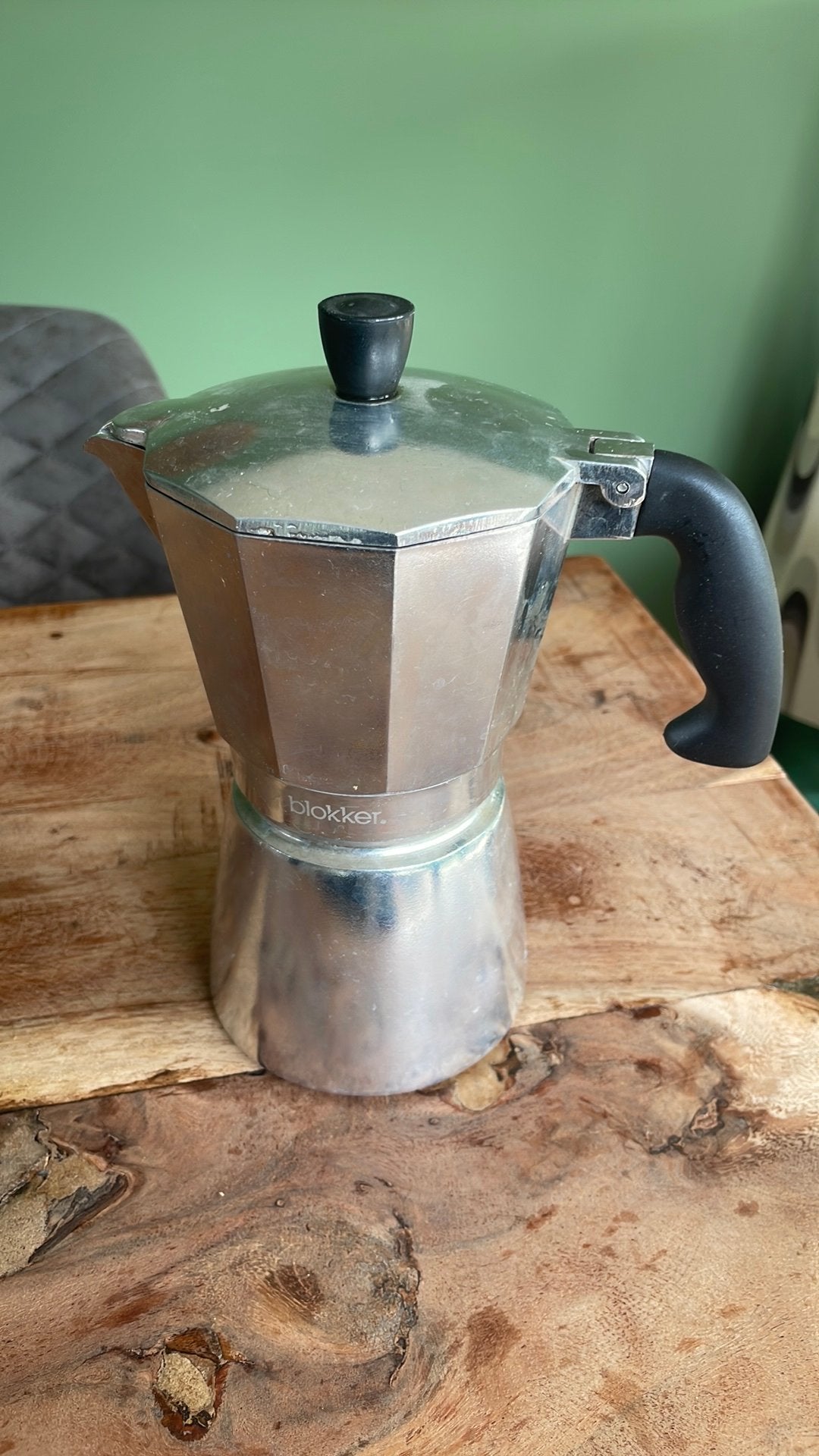 Koffie perculator aluminium Blokker, Witgoed en Apparatuur, Gebruikt, Espresso apparaat, Gemalen koffie, Ophalen of Verzenden