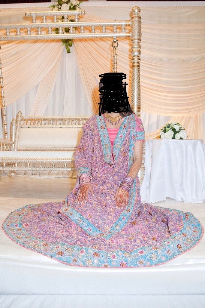 Lehenga bruidsjurk mt xs, Overige typen, Overige kleuren, Ophalen of Verzenden, Zo goed als nieuw