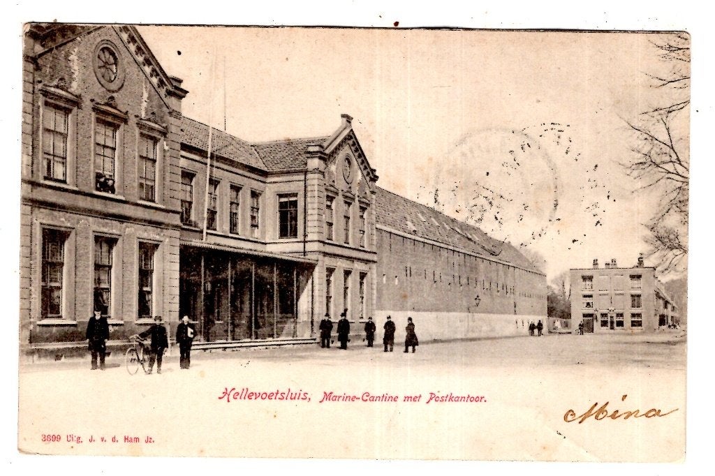 Hellevoetsluis  Militair Kazerne   & Postkantoor  1902, Ophalen of Verzenden, Voor 1920, Noord-Brabant
