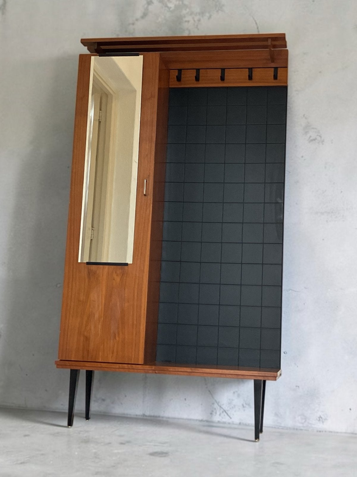 Vintage Mid-Century Garderobe kast / hal meubel Teak, Ophalen