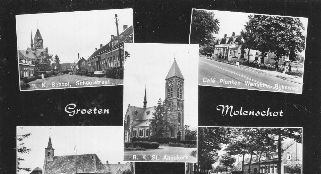 Groeten uit Molenschot - 5 luik, Verzamelen, Ansichtkaarten | Nederland, Verzenden, 1960 tot 1980, Ongelopen, Noord-Brabant
