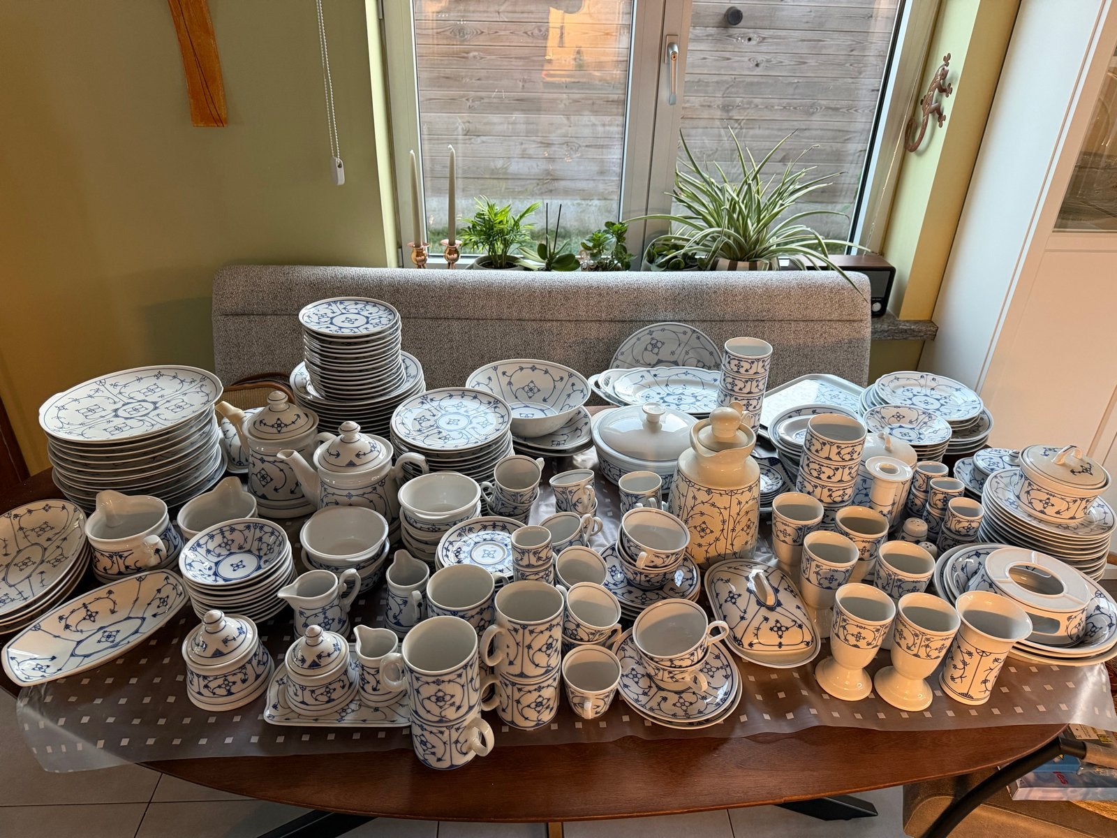 Groot blauw sax winterling  Servies - Compleet en Vintage, Gebruikt, Overige merken, Keramiek, Vintage