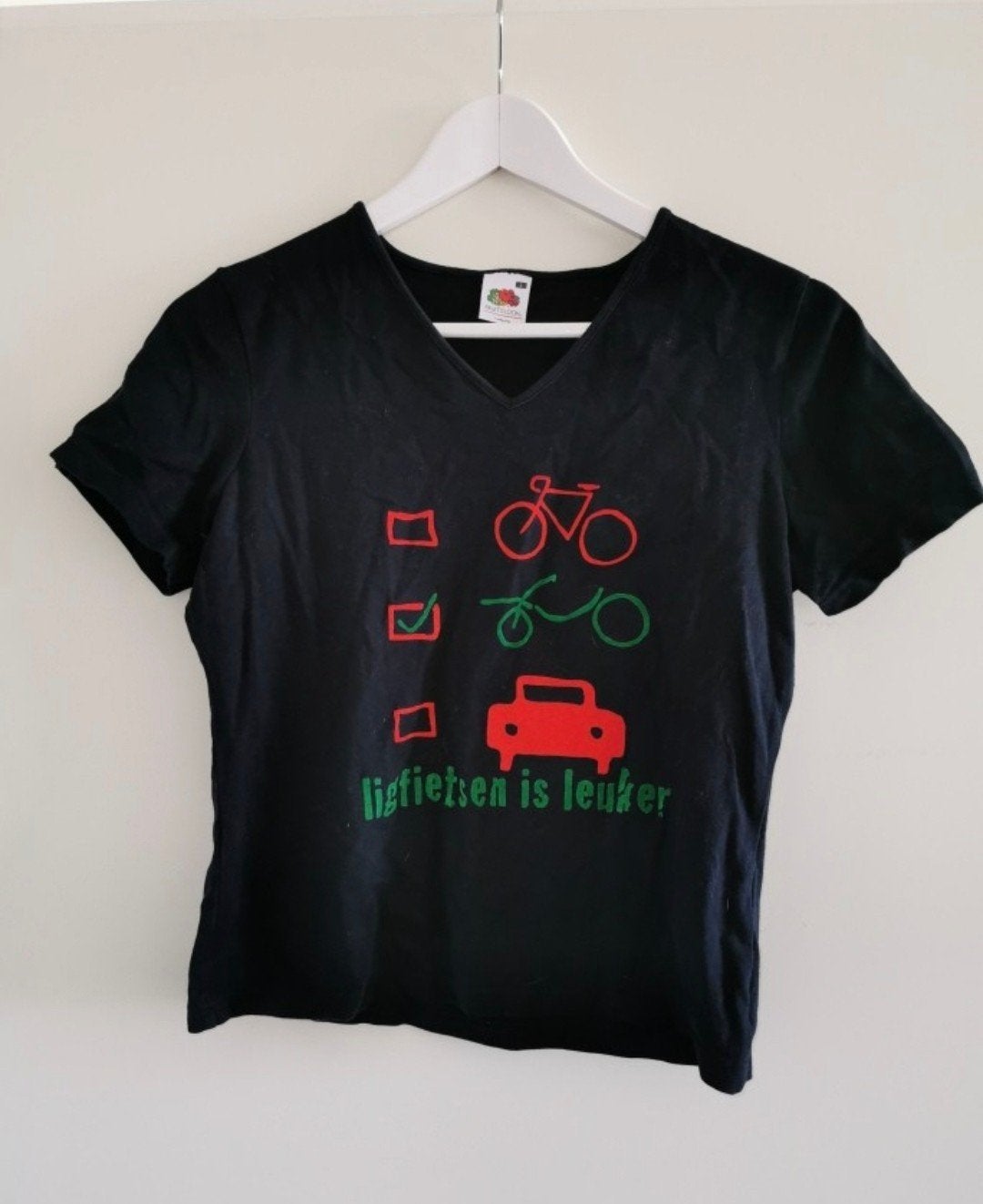 Ligfietsen Ligfiets T-shirt zwart Large ZGAN, Zwart, Maat 42/44 (L), Ophalen of Verzenden, Zo goed als nieuw