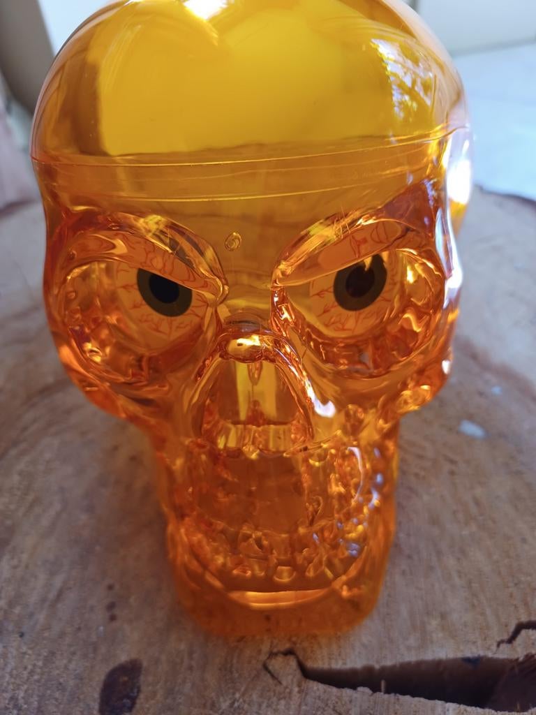 Oranje schedel skull decoratie, Huis en Inrichting, Ophalen of Verzenden