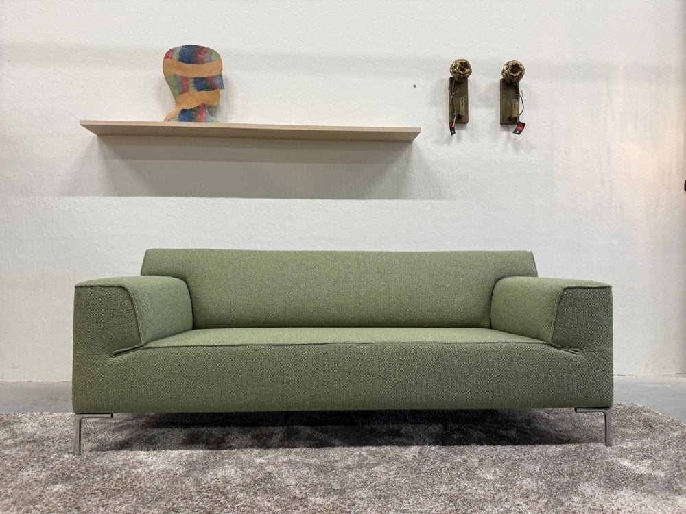 Nieuw Design on Stock Bloq Bank 2,5 zits Monza groen 207, 75 tot 100 cm, Ophalen of Verzenden, Rechte bank, Stof