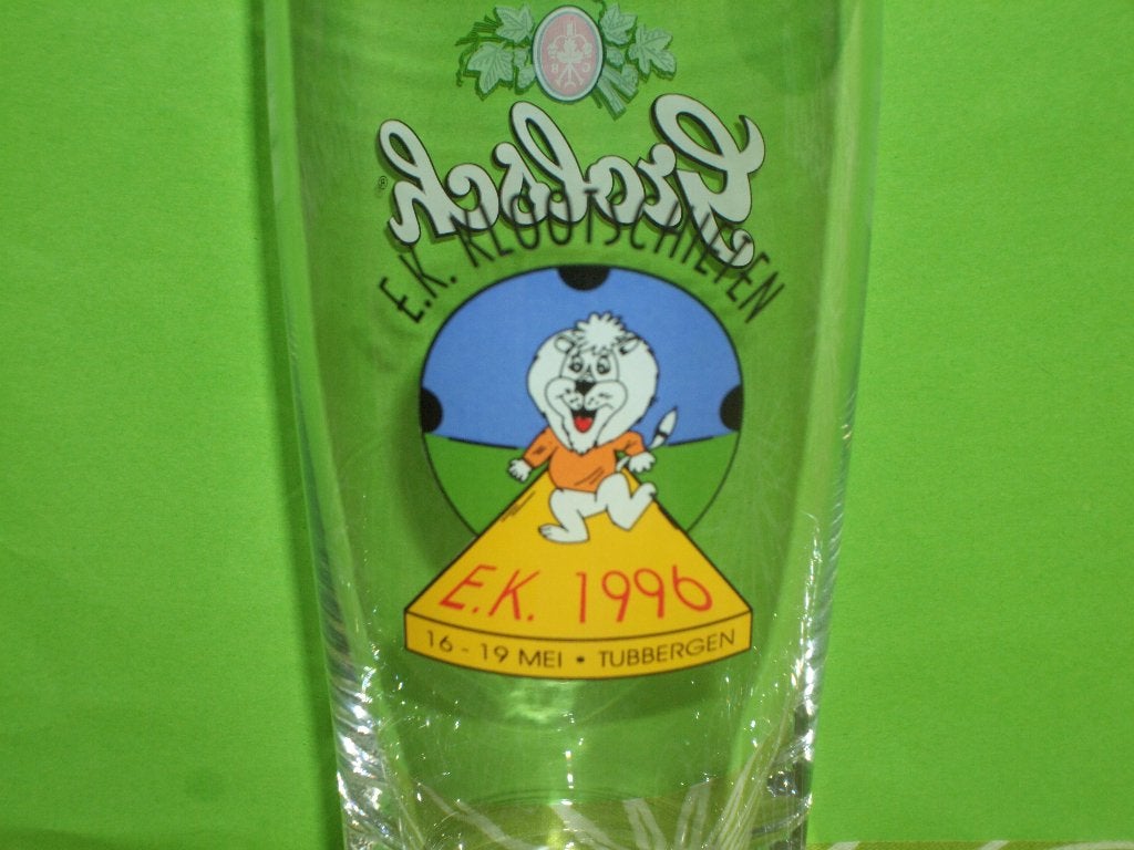 Grolsch - E.K. Klootschieten 1996 Tubbergen - dubbeldruk, Ophalen of Verzenden, Zo goed als nieuw, Glas of Glazen, Grolsch
