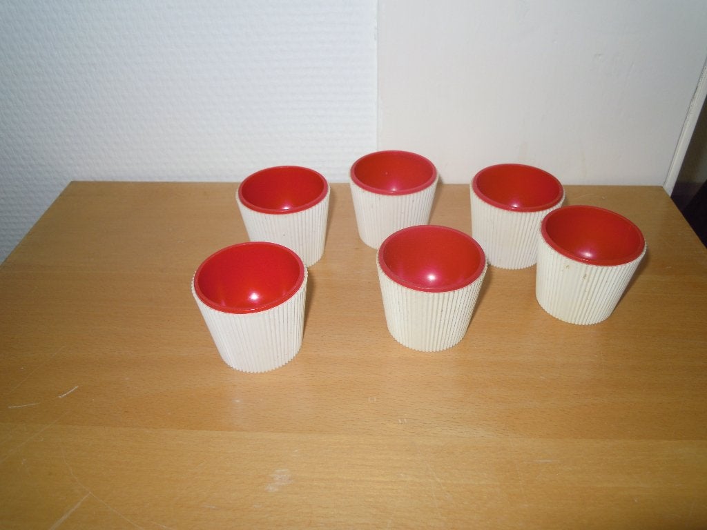 6 Retro Turkstra eierdopjes, Ophalen of Verzenden, Overige typen