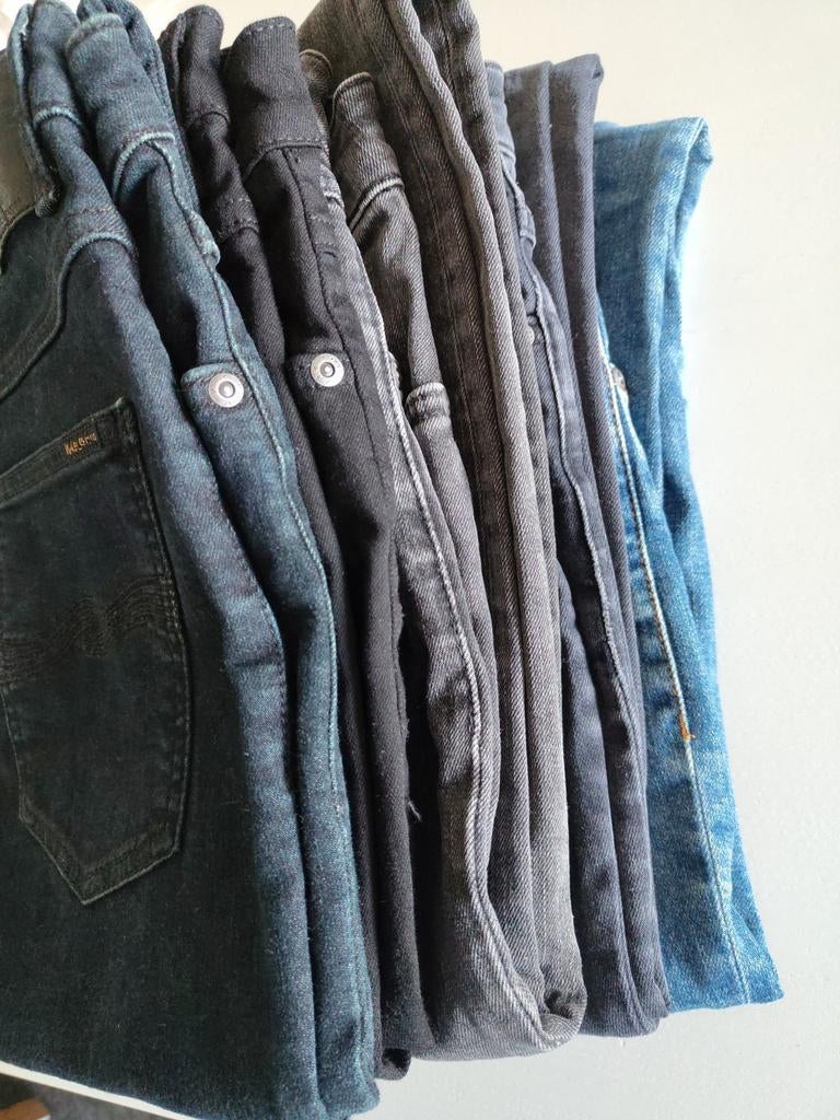 6x Nudie Jeans • grijs, zwart, blauw • W28-30 / L28-30, Kleding | Dames, Blauw, Nudie Jeans, Zo goed als nieuw, Lang