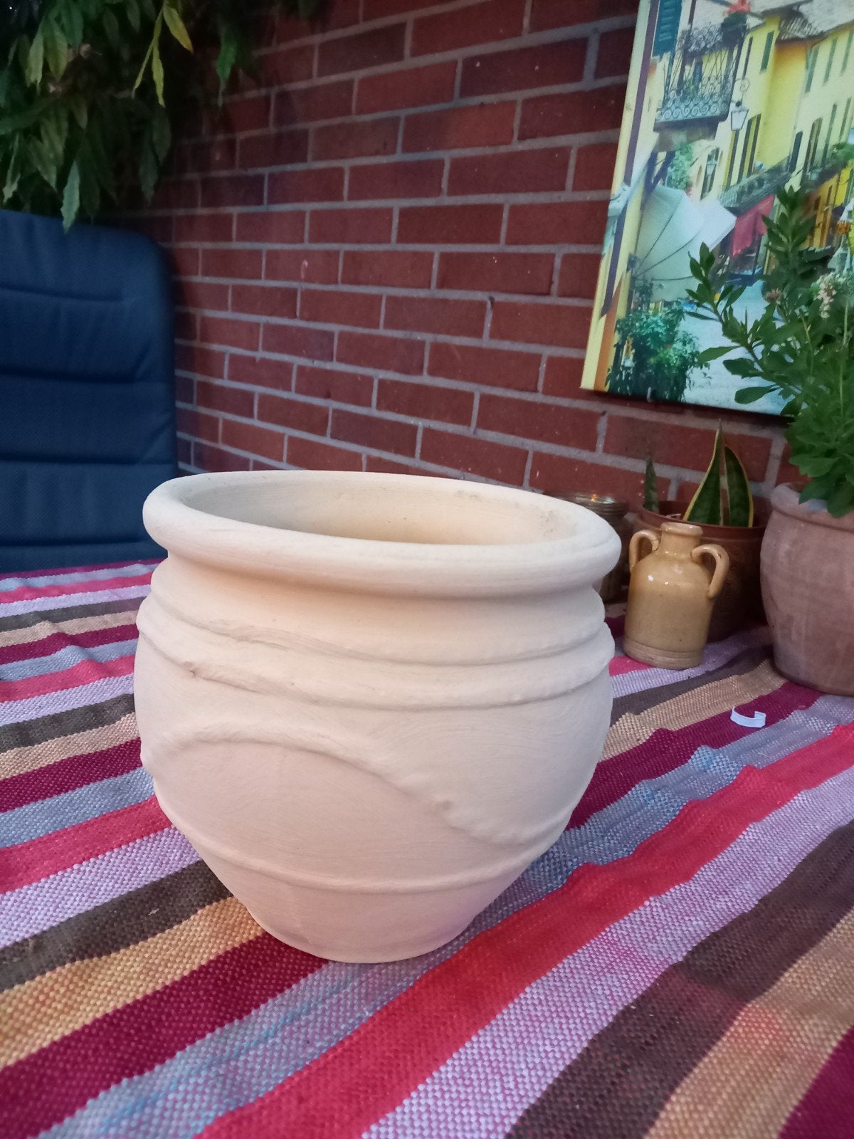 Mediterrane pot van Intratuin. (Handgemaakt op Kreta), Ophalen, Rond, Nieuw, Tuin