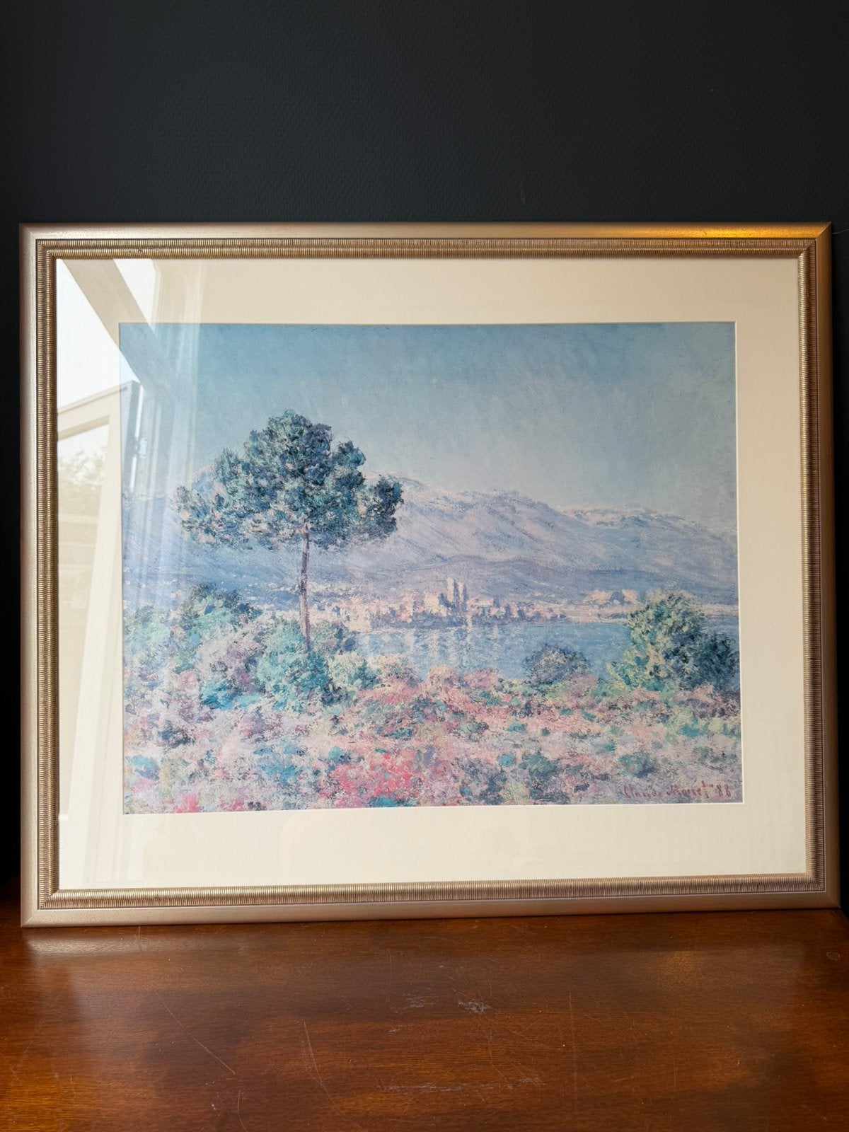 Claude Monet kunstdruk landschap – ingelijst, Antiek en Kunst, Ophalen