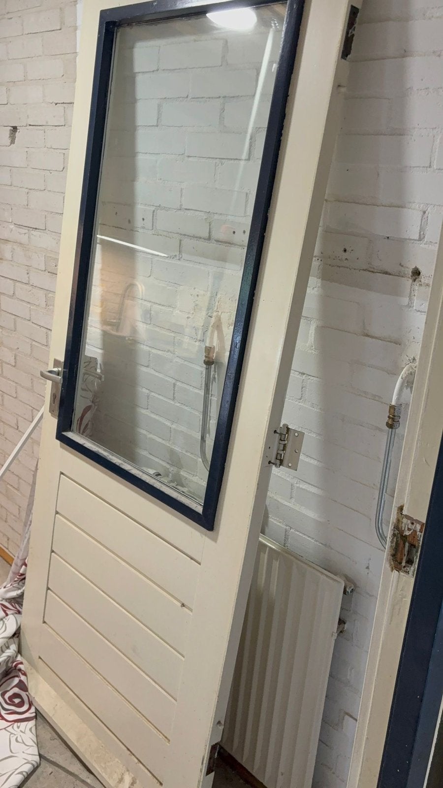 Gratis Hardhouten Buitendeur met cilinder en sleutels, Ophalen, Gebruikt, 80 tot 100 cm, Buitendeur