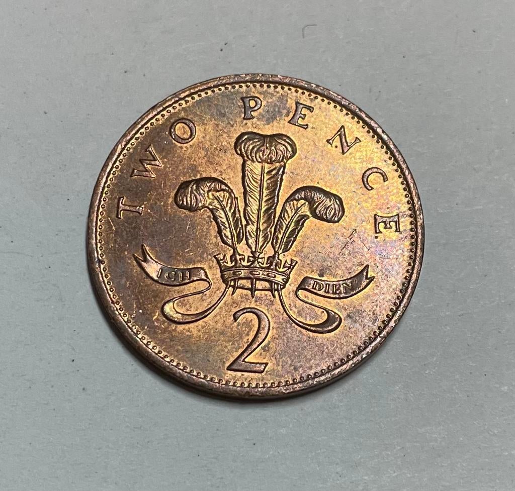 2 pence Engeland 1989, Ophalen of Verzenden, Overige landen