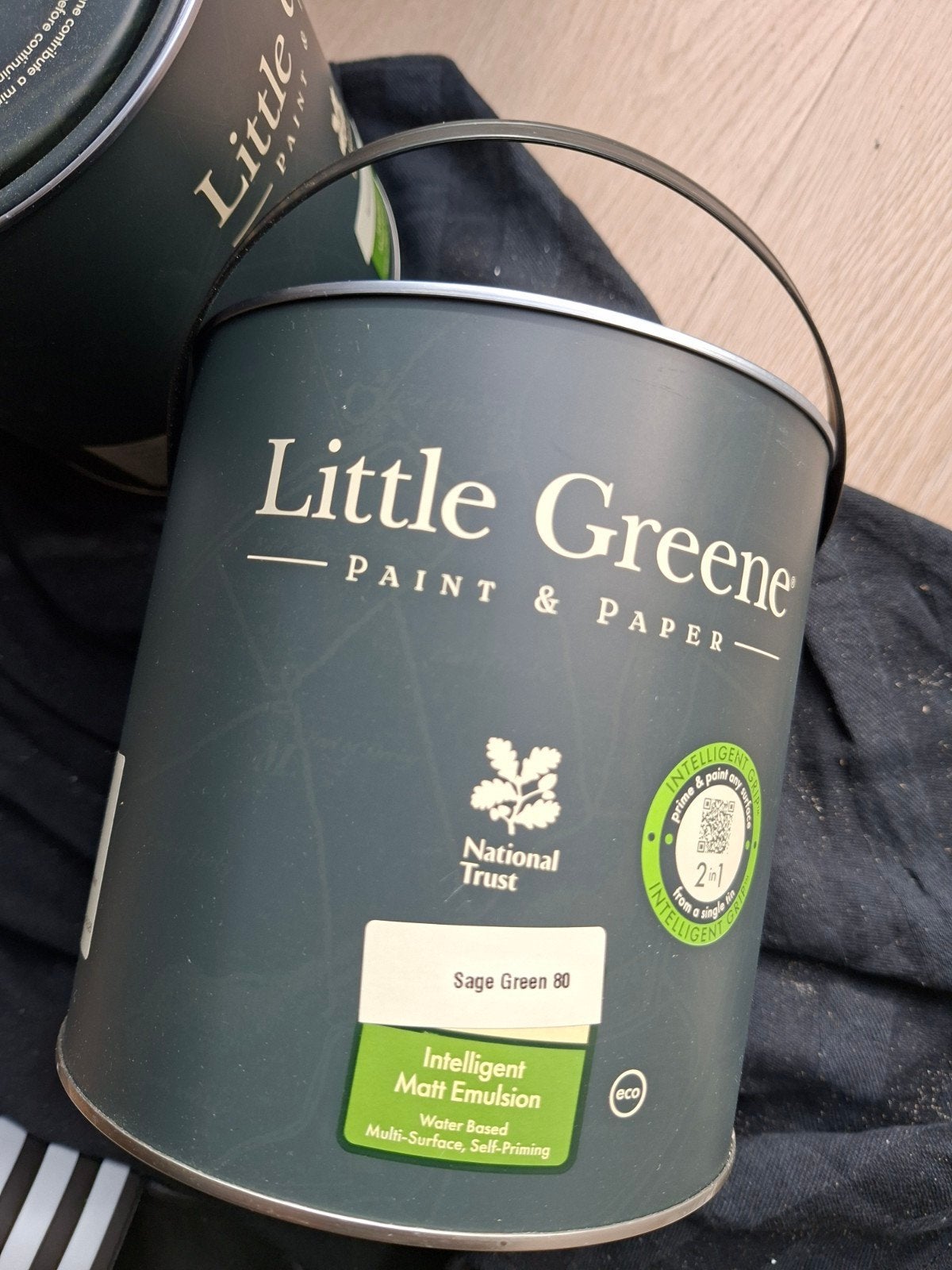 Little Greene Intelligent Matt Emulsion - Sage Green 80, Nieuw, Ophalen of Verzenden, Verf, Minder dan 5 liter
