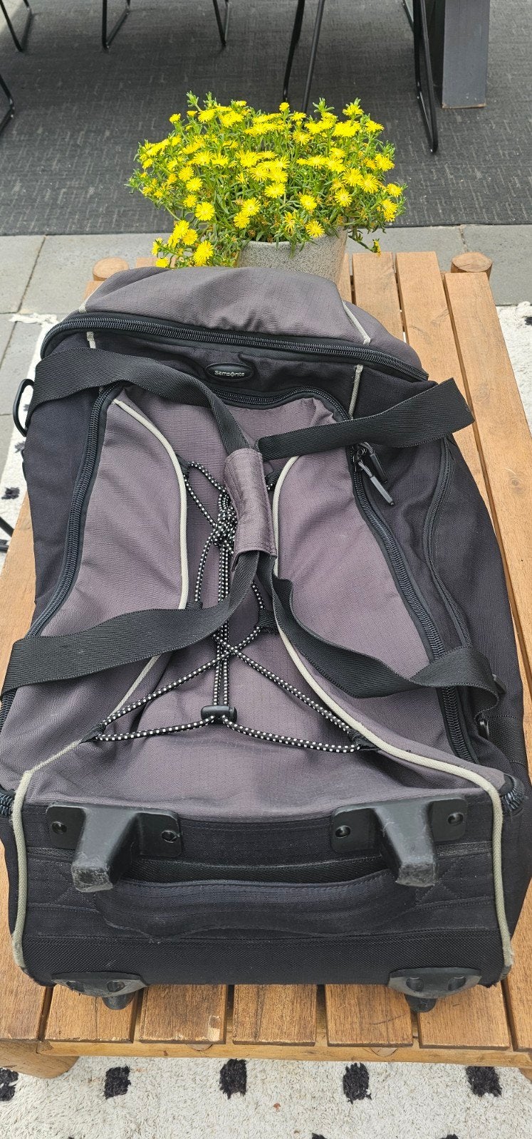 reistas/koffer van Samsonite, Wieltjes, 30 cm of meer, Gebruikt, Zwart