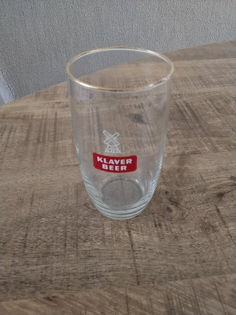 Bier glas klaver beer, Ophalen of Verzenden, Gebruikt, Glas of Glazen, Heineken