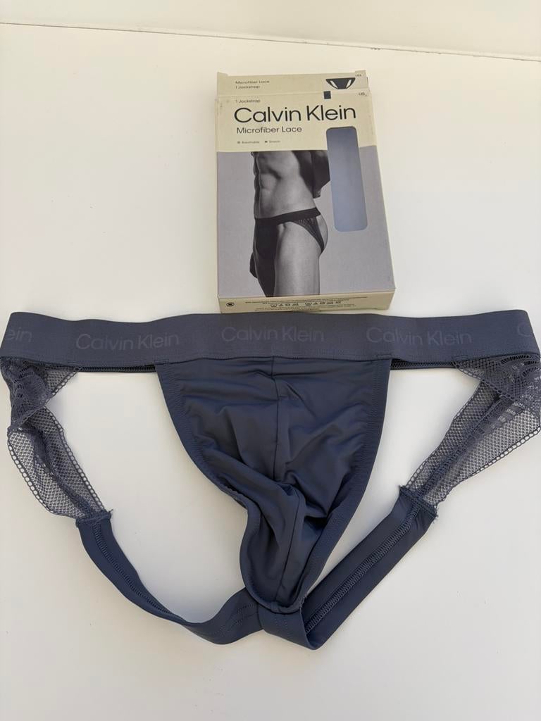 Calvin Klein Microfiber Lace Jock, Kleding | Heren, Ondergoed, Verzenden, Grijs, Slip