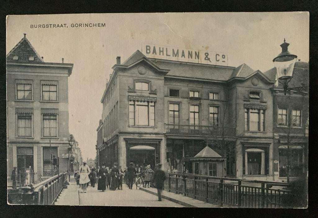 Ansichtkaart Gorinchem Burgstraat (gelopen 1921), Ophalen of Verzenden, 1920 tot 1940, Gelopen, Zuid-Holland