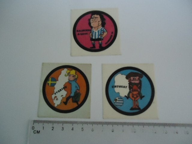 sticker oud FLEER VOETBAL Worldcup 1974 strip pop art wk, Verzamelen, Stickers, Verzenden, Zo goed als nieuw, Bedrijf of Vereniging