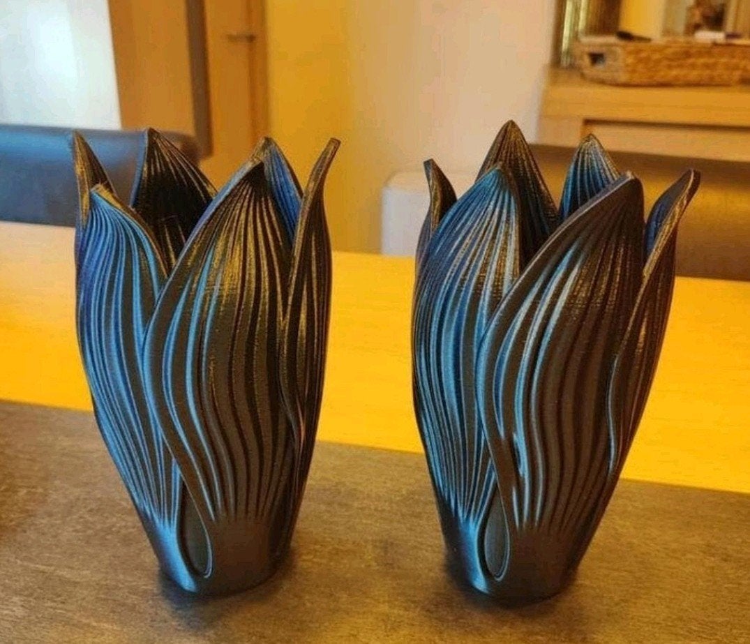 set vaasjes tulp design 20 cm, Ophalen of Verzenden