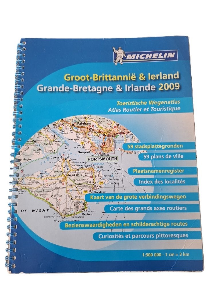 Michelin Wegenatlas Groot-Brittannië & Ierland (2009), Boeken, Gelezen, Overige atlassen, Verenigd Koninkrijk, Verzenden
