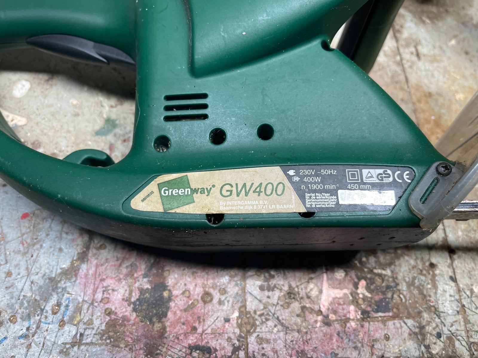 Greenway GW400 Elektrische Heggenschaar - 400W, Ophalen of Verzenden, Gebruikt, Elektrisch