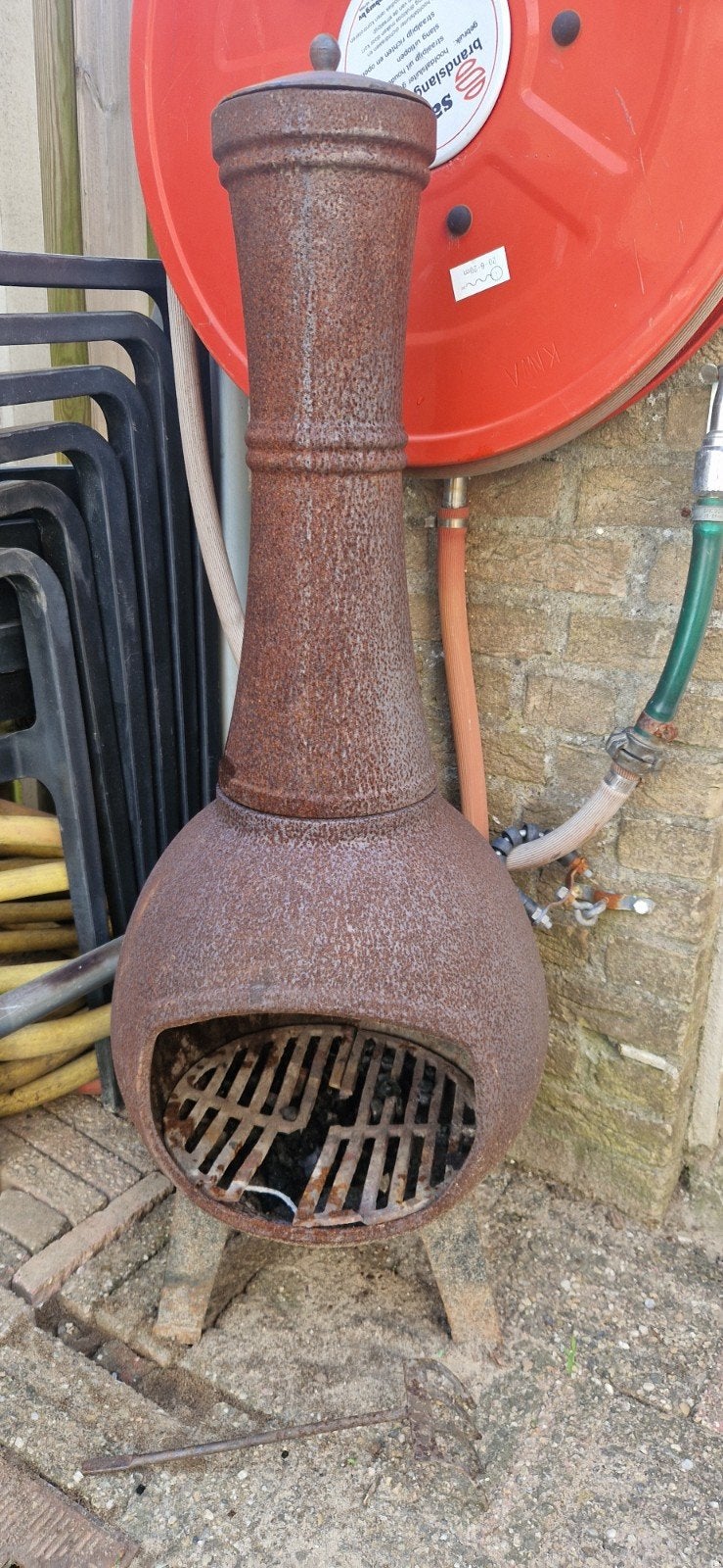 Terrashaard / Tuinhaard - Rustiek en Sfeervol, Tuin en Terras, Ophalen, Gebruikt