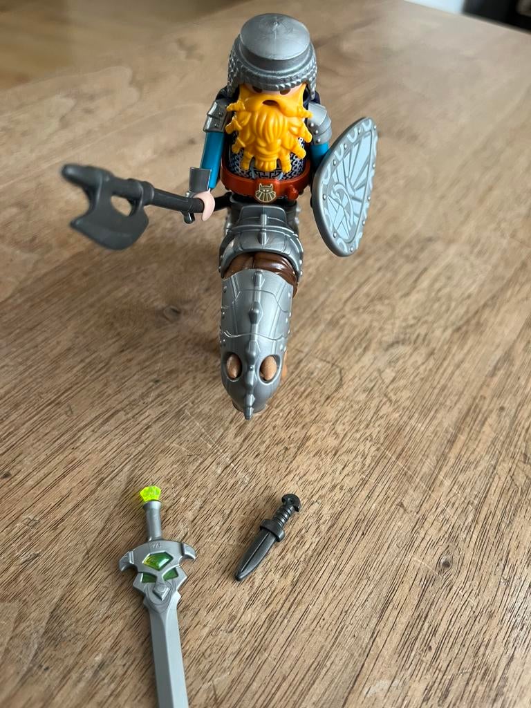 Playmobil dwerg met gevechtspony 9345, Ophalen, Gebruikt, Los playmobil