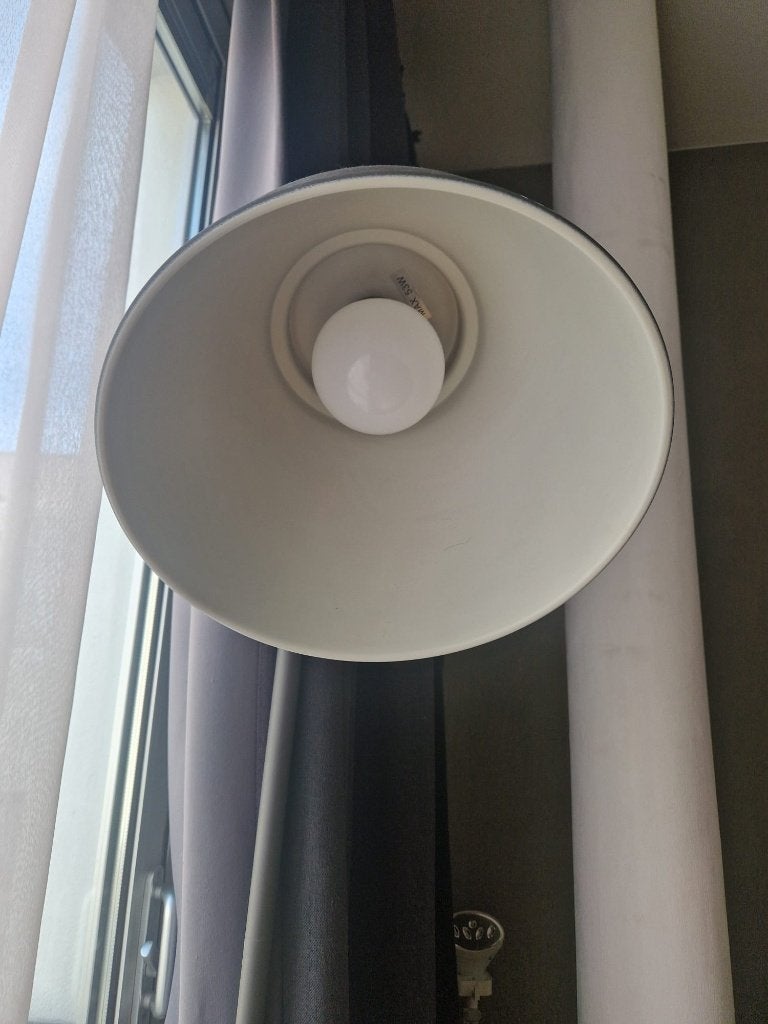 Grote lamp, Ophalen, E27 (groot), Zo goed als nieuw, Metaal