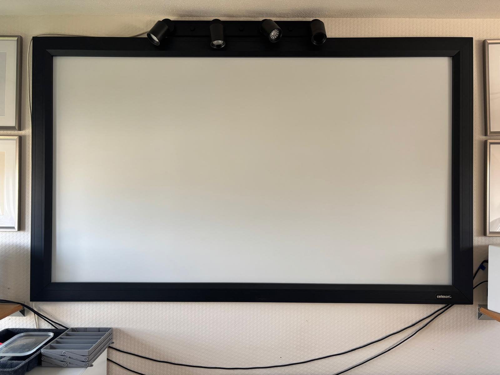 Celexon HomeCinema Frame Projectiescherm 180x102 cm (16:9), Audio, Tv en Foto, Projectieschermen, Ophalen, Nieuw