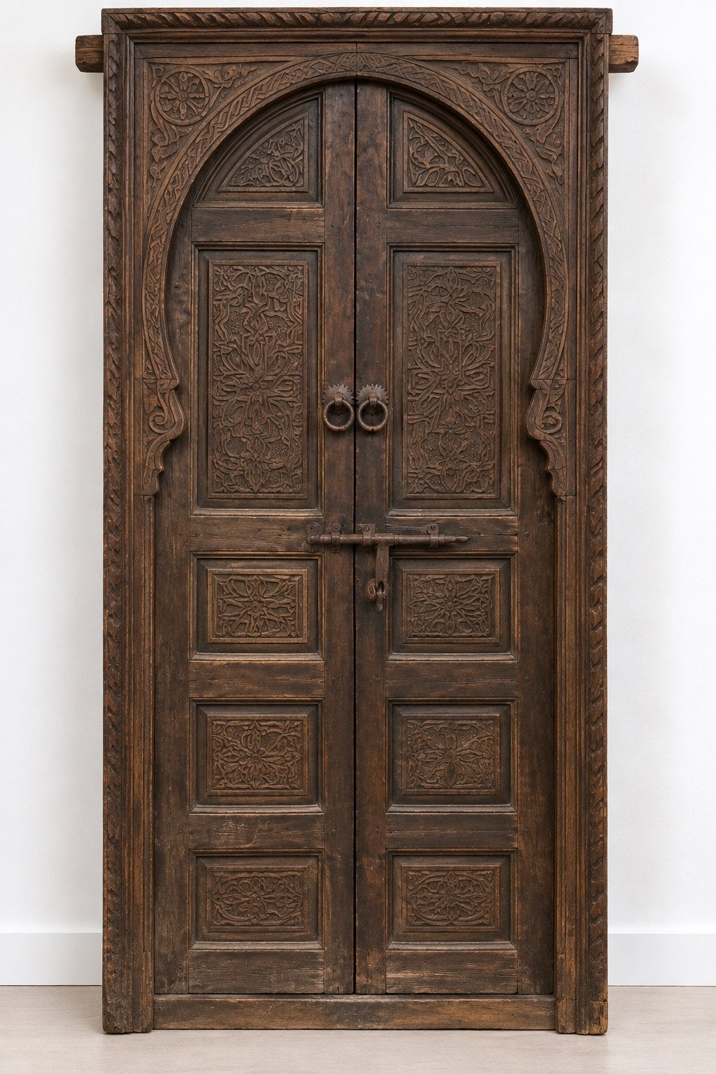 (Antieke) Klapdeur 197x87 cm - Bewerkt Hout met Scharnieren, Ophalen