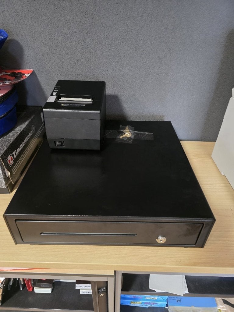 kassalade met bonprinter, Ophalen, Zwart-en-wit printen, Onbekend, Printer