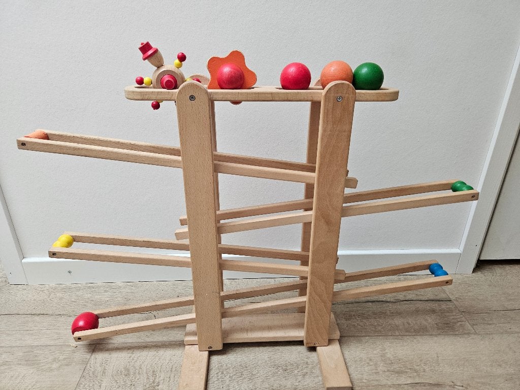 Grote houten knikkerbaan, Kinderen en Baby's, Speelgoed | Houten speelgoed, Ophalen, Zo goed als nieuw, Overige typen