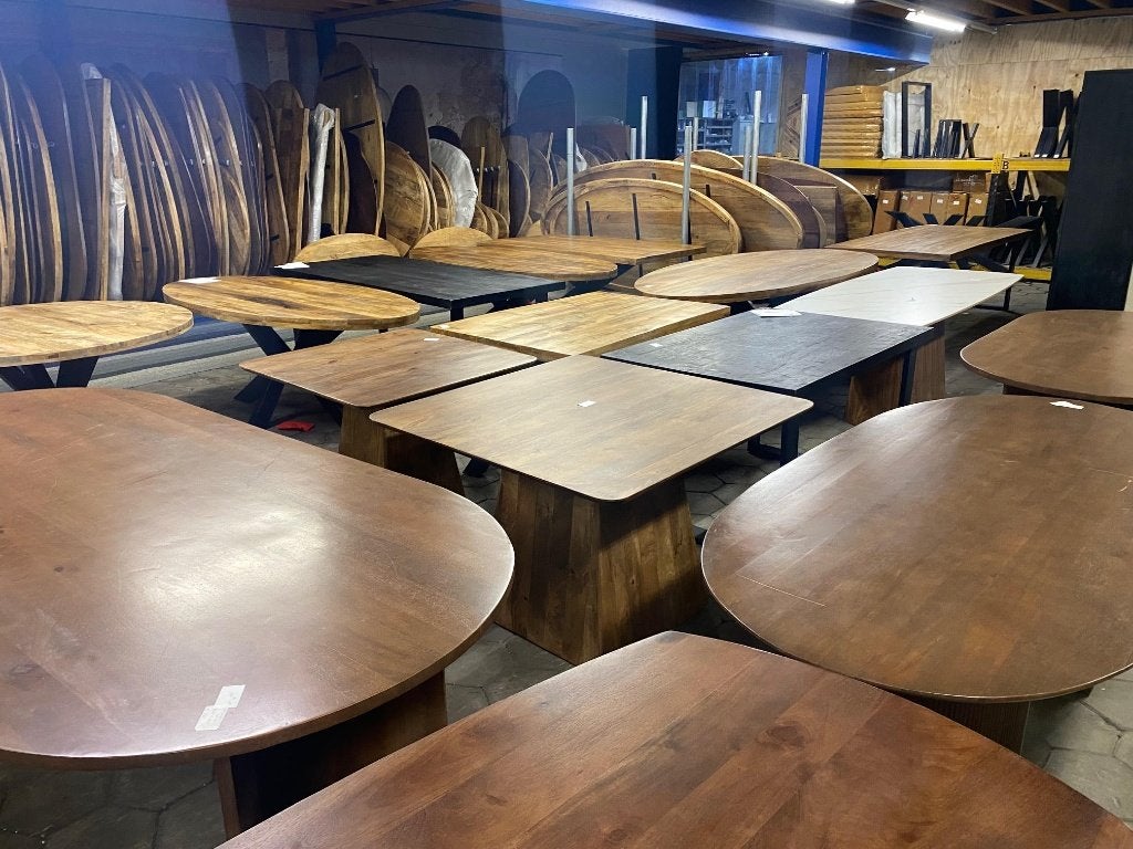 Mango houten tafel, Ophalen, 50 tot 100 cm, Rond, 50 tot 100 cm