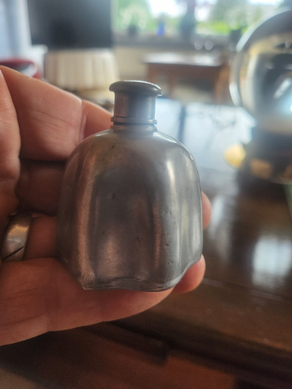 Antieke tinnen fles 95% - Uniek verzamelobject, Ophalen of Verzenden
