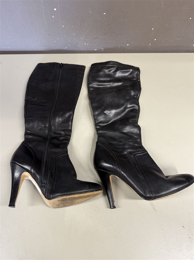 Dune leren laarzen maat 37 dames stiletto zwarte laarzen, Ophalen of Verzenden, Zo goed als nieuw, Zwart, Hoge laarzen