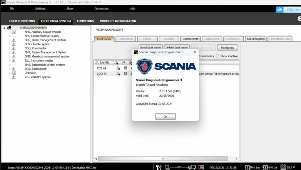 Scania SDP3 2.61.1.5, Verzenden