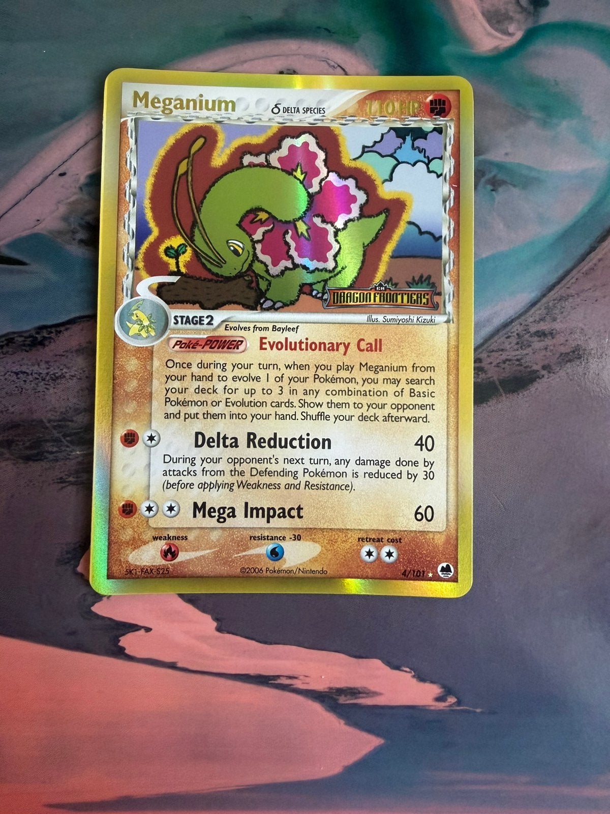 Pokemon EX Dragon Frontier Reverse Holo Meganium, Hobby en Vrije tijd, Ophalen, Zo goed als nieuw