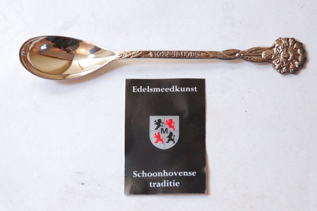 verzilverd lepeltje Korenbloem, Douwe Egberts Hooijkaas 90, Ophalen of Verzenden